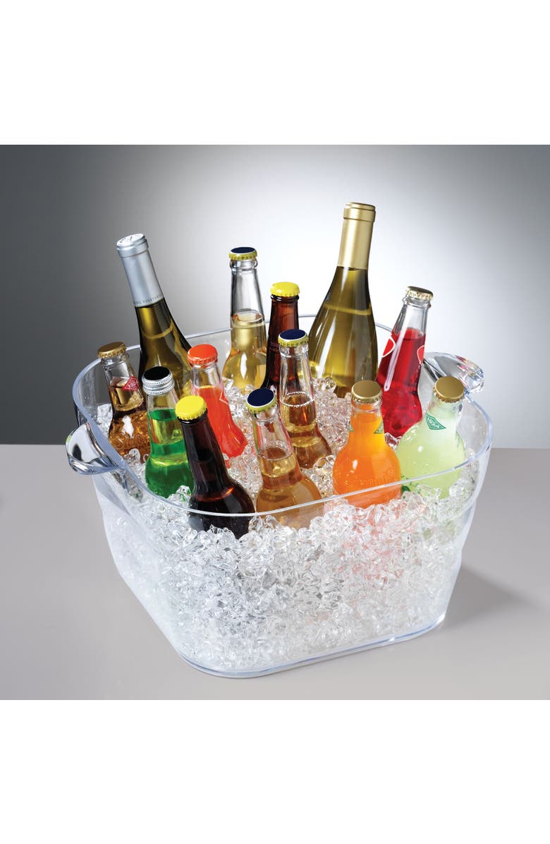 PRODYNE Big Square Party Beverage Tub, Clear, Main, color, Clear