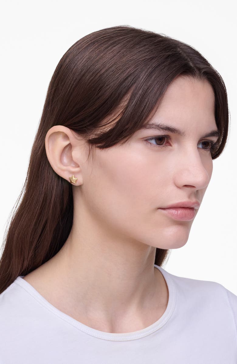 Marc Jacobs Micro Star Balloon Stud Earrings, Alternate, color, Light Antique Gold