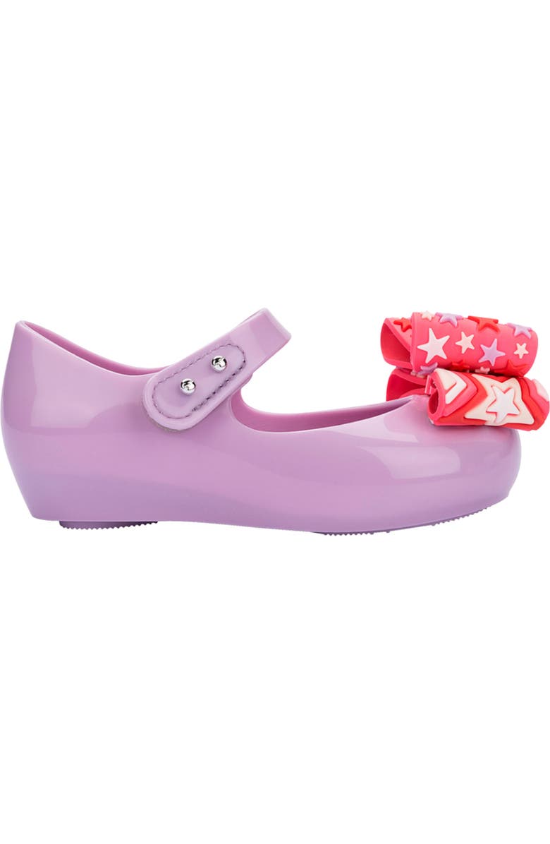 Mini Melissa Kids' Ultragirl Wonderland Mary Jane Flat, Alternate, color, Lilac/ Pink