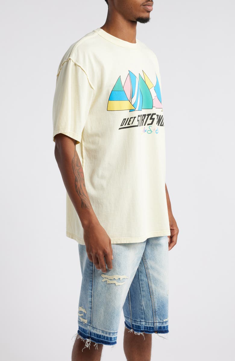 DIET STARTS MONDAY Sails Graphic T-Shirt, Alternate, color, Antique White