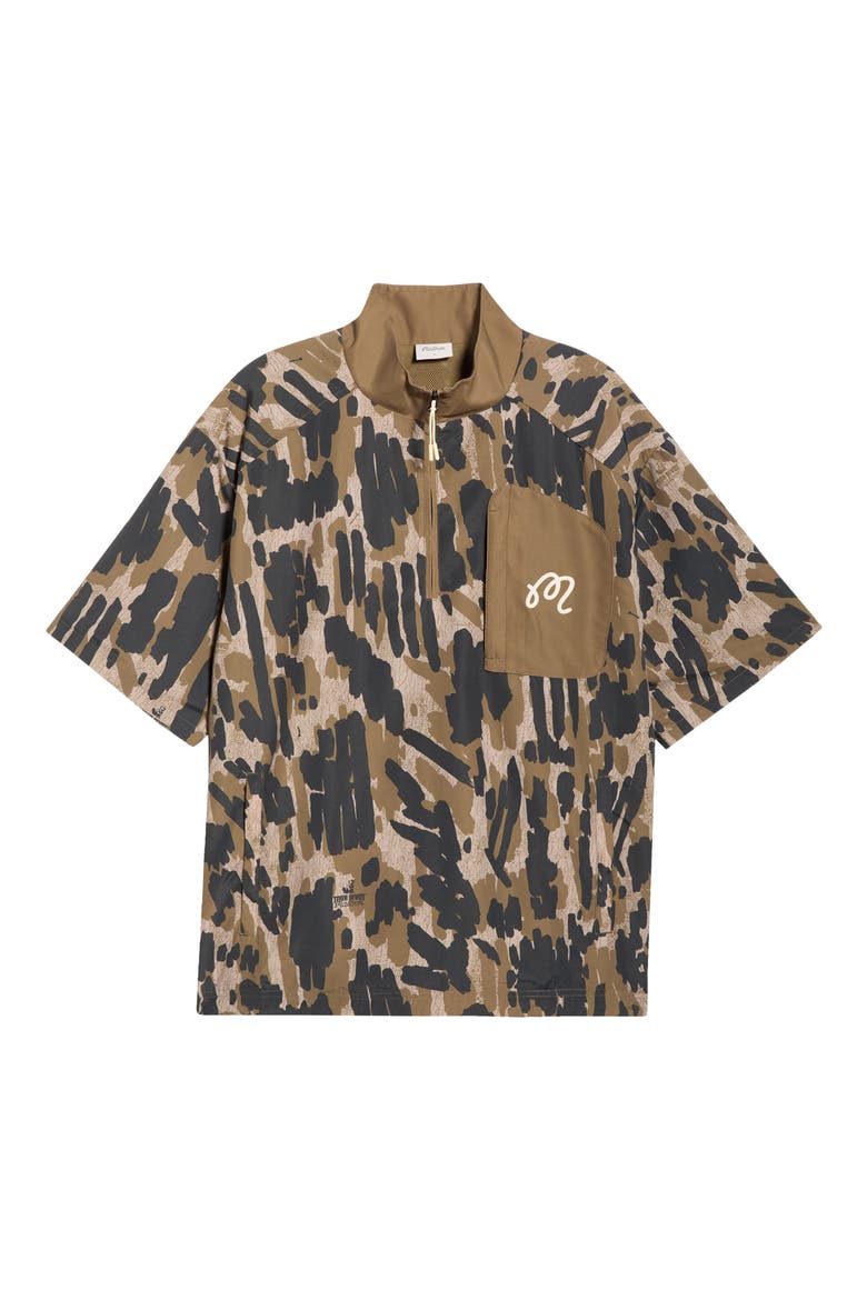 Tour Divot Wind Shirt, Alternate, color, BARK CAMO