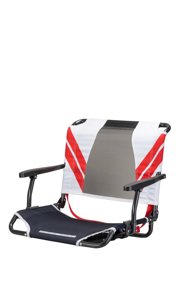 GCI Big Comfort Stadium Chair With Armrests, Alternate, color, Indigo/White/Red