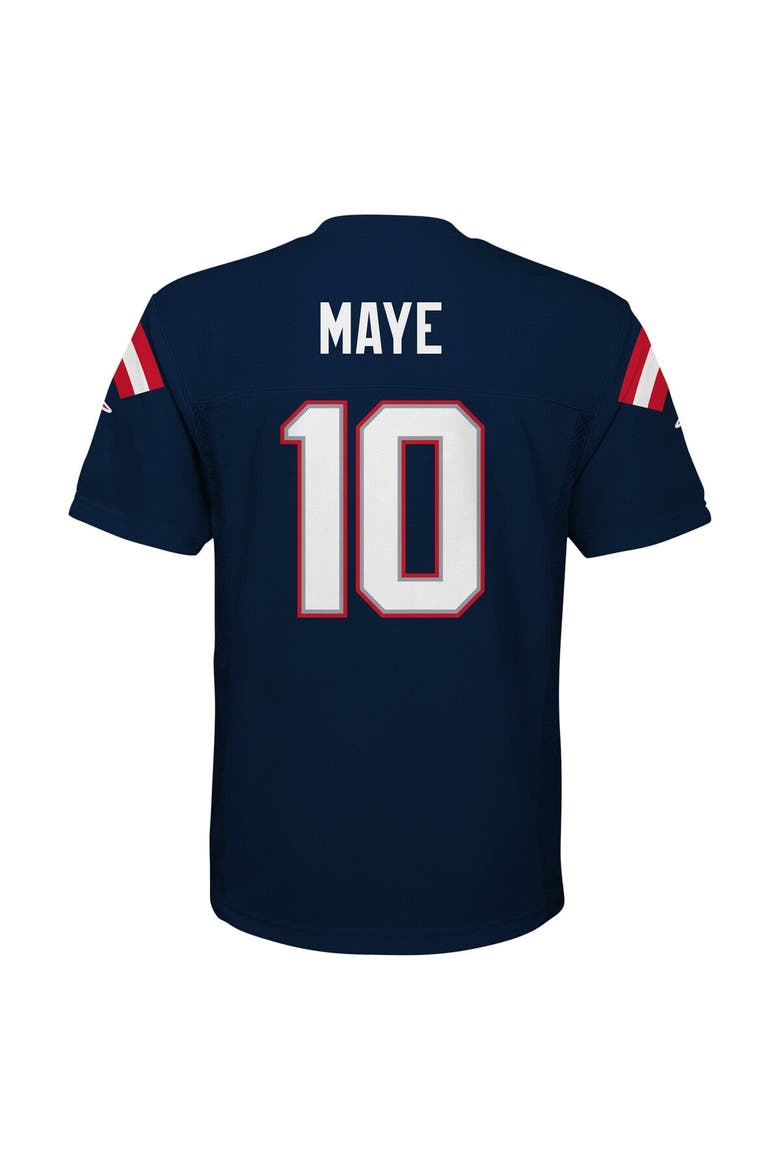 Youth Drake Maye Navy New England Patriots Replica Player Jersey, Alternate, color, Navy