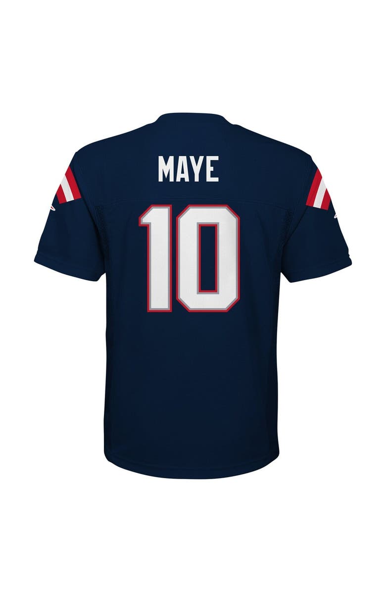 Outerstuff Youth Drake Maye Navy New England Patriots Replica Player Jersey, Alternate, color,