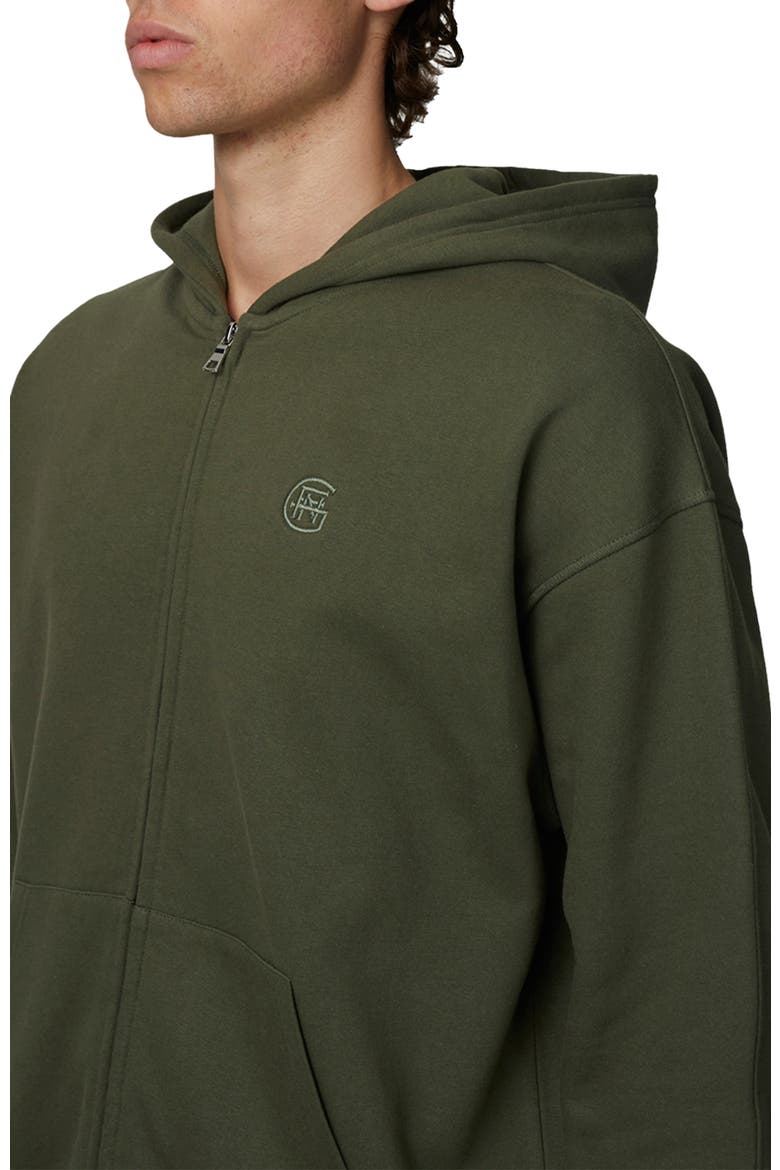 Oversized Halftone Hoodie, Alternate, color, Green