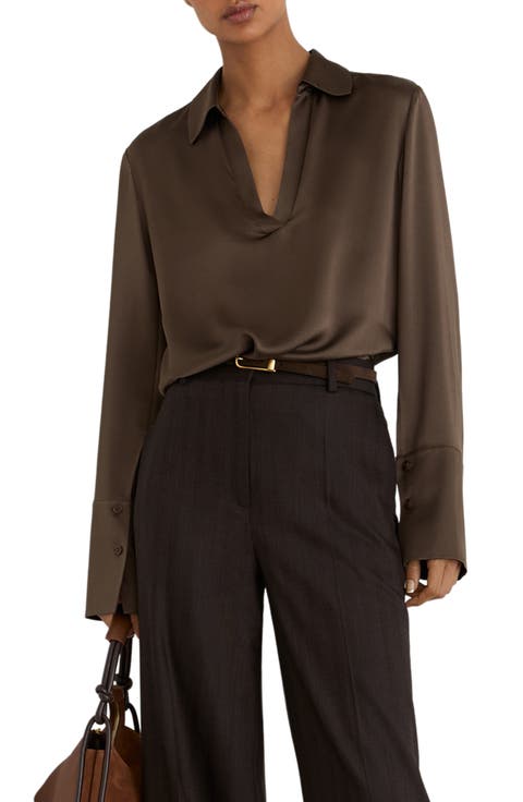 Marina V-Neck Silk Top