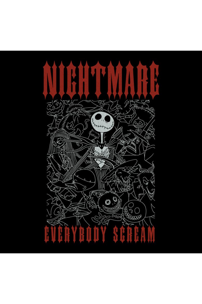 Mens The Nightmare Before Christmas Nightmare Everybody Scream Sweatshirt, Alternate, color, Black