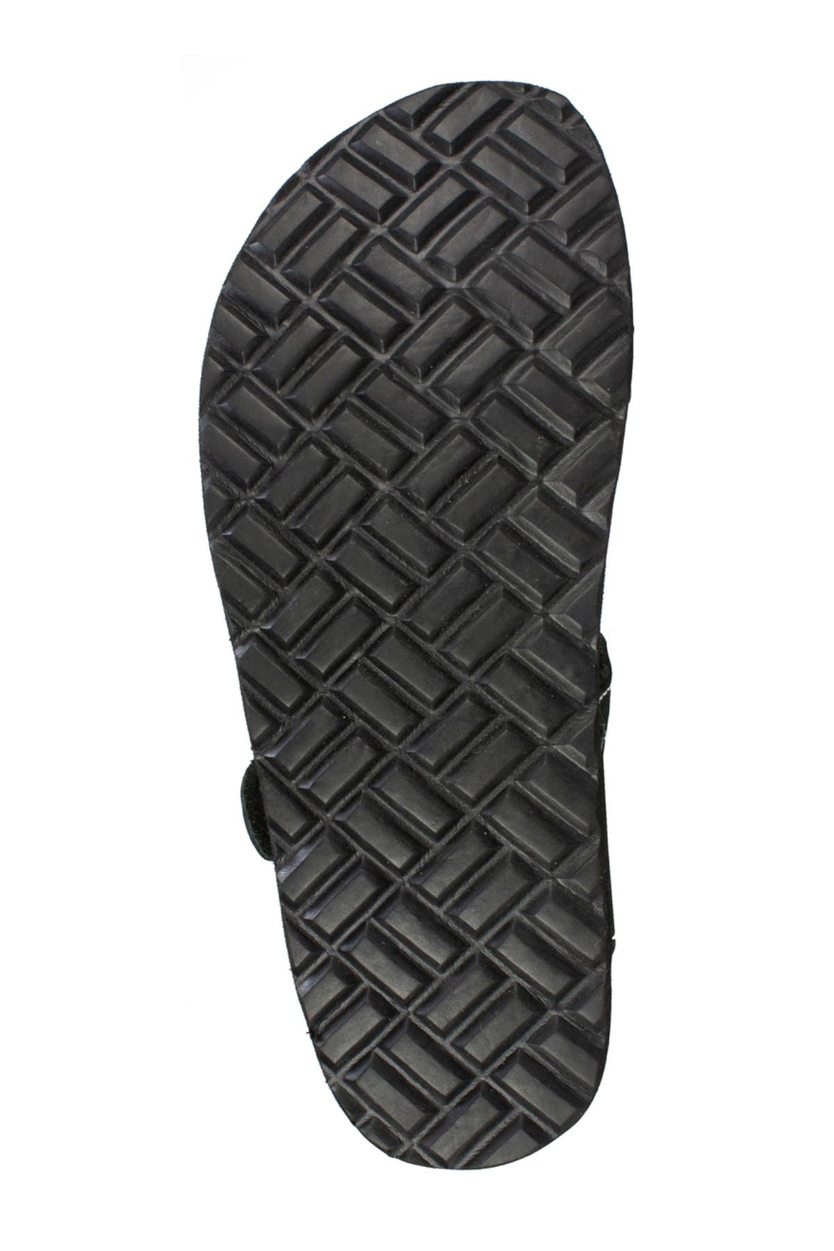 White Mountain Footwear Carly Leather Footbed Sandal, Alternate, color, Black/Nubuk