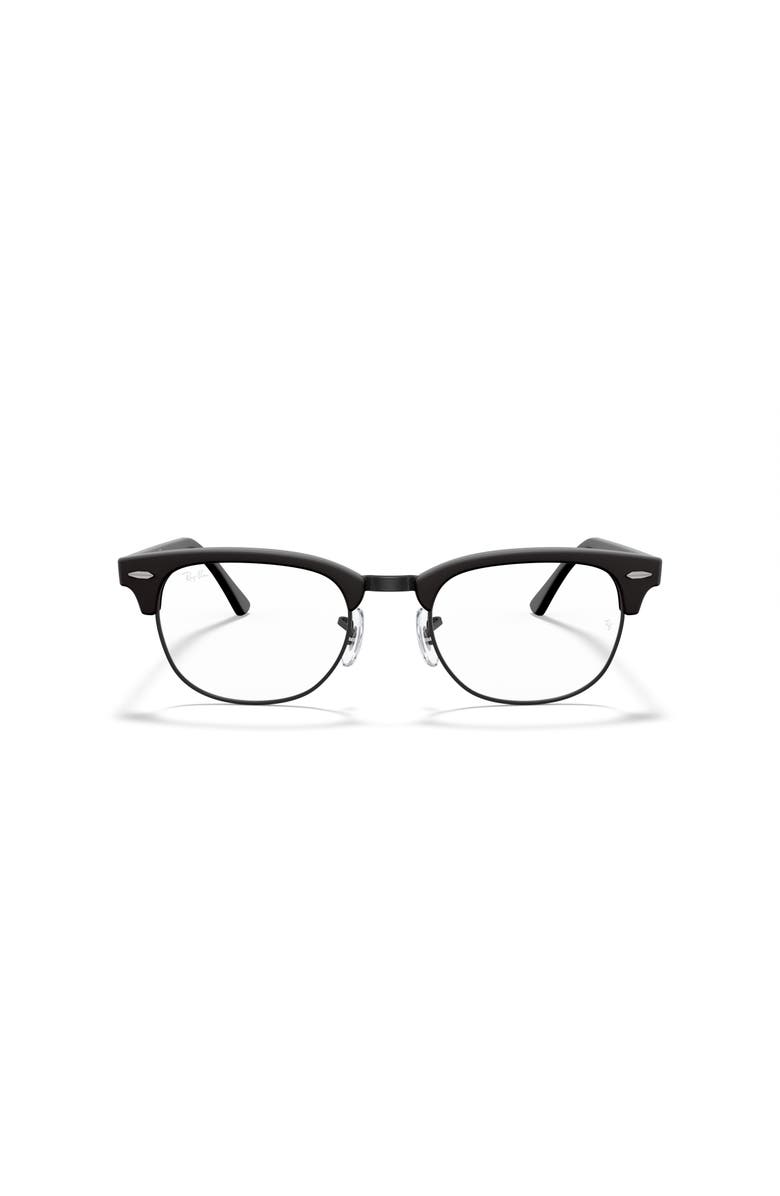 Ray-Ban 49mm Square optical glasses, Alternate, color, Black