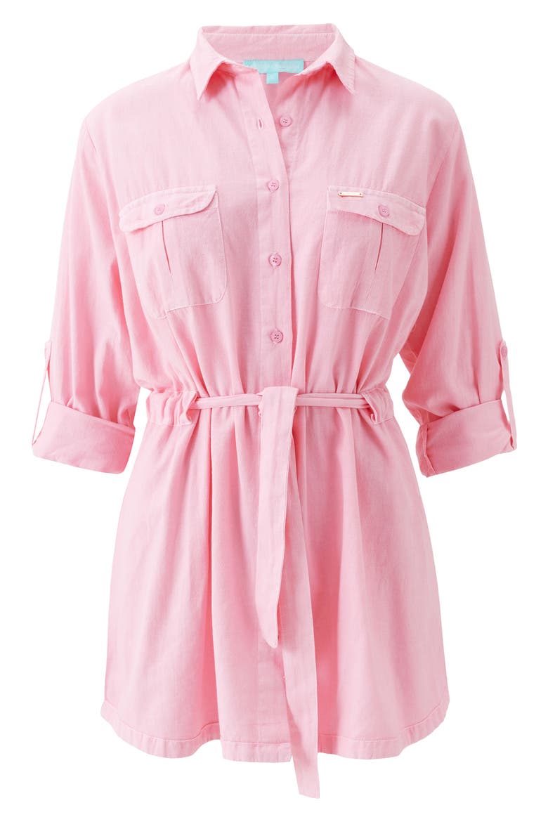 Lacey Cover-Up Minidress, Alternate, color, ROSE
