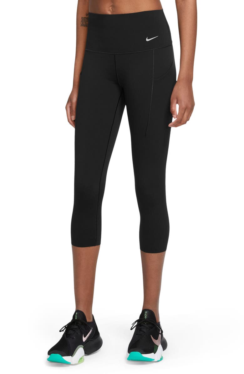 Nike Universa Medium Support High Waist Crop Leggings, Main, color, 