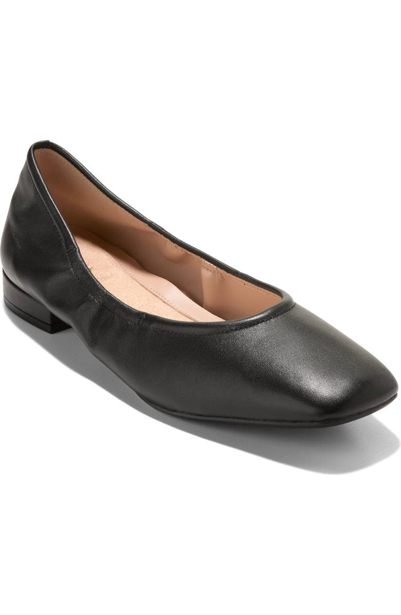 Cole Haan Go-To Valinda Ballet Flat, Main, color, Black Leather