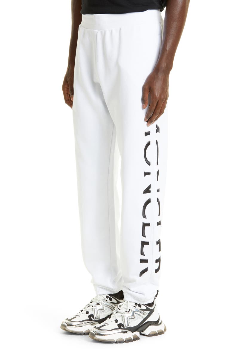 Men's Embroidered Strike Out Cotton Sweatpants, Alternate, color, WHITE