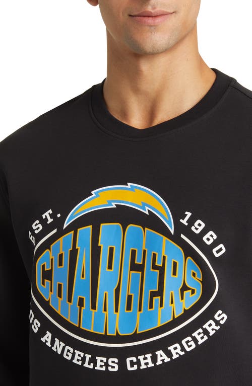 Shop Hugo Boss Boss X Nfl Crewneck Sweatshirt In Los Angeles Chargers Black