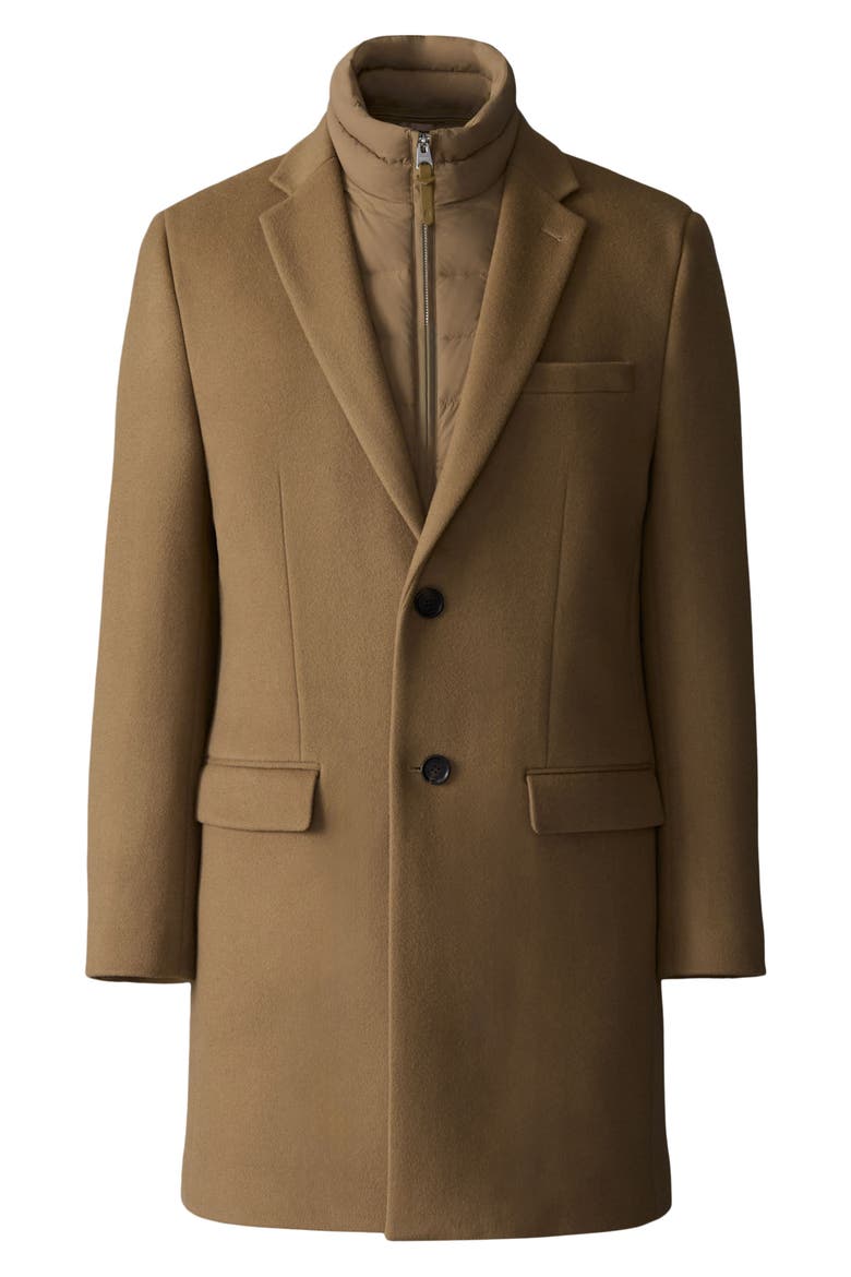 Skai-SLB Virgin Wool Coat with Removable Down Bib, Alternate, color, OTTER