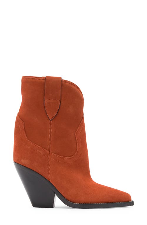 Isabel Marant Leyane Suede Ankle Boots In Burnt Orange