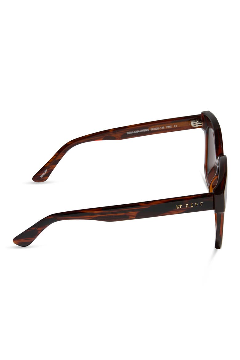 56mm Makay Square Sunglasses, Alternate, color, MAHOGANY TORT