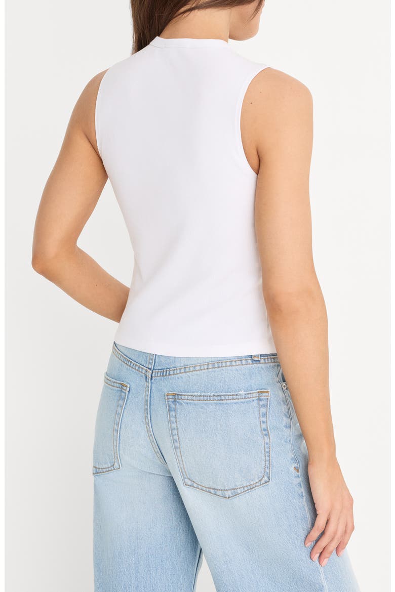 The Rib Splay Sleeveless Top, Alternate, color, WHITE001