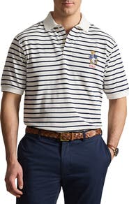 Polo Ralph Lauren Big & Tall Newport Bear Striped Polo Shirt