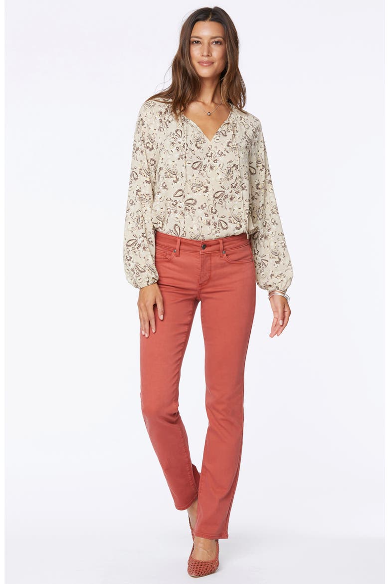 Marilyn Straight Leg Stretch Jeans, Alternate, color, AUBURN