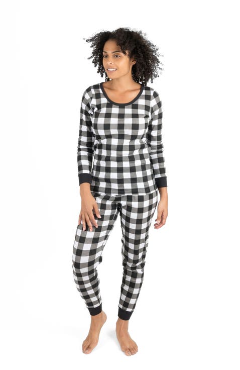 Women's Cotton Plaid Matching Family Holiday Pajamas