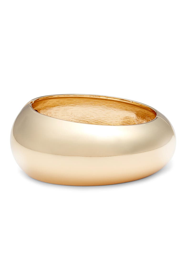 Wide Polished Bangle, Main, color, GOLD