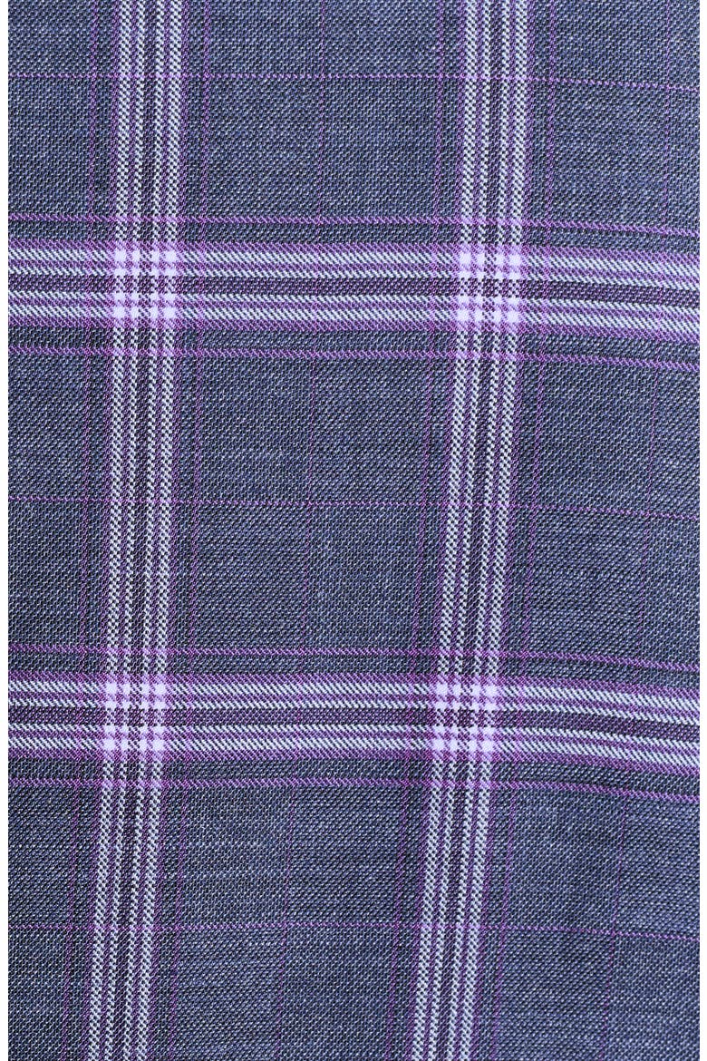 Savoy Plaid Peak Lapel Blazer, Alternate, color, GREY