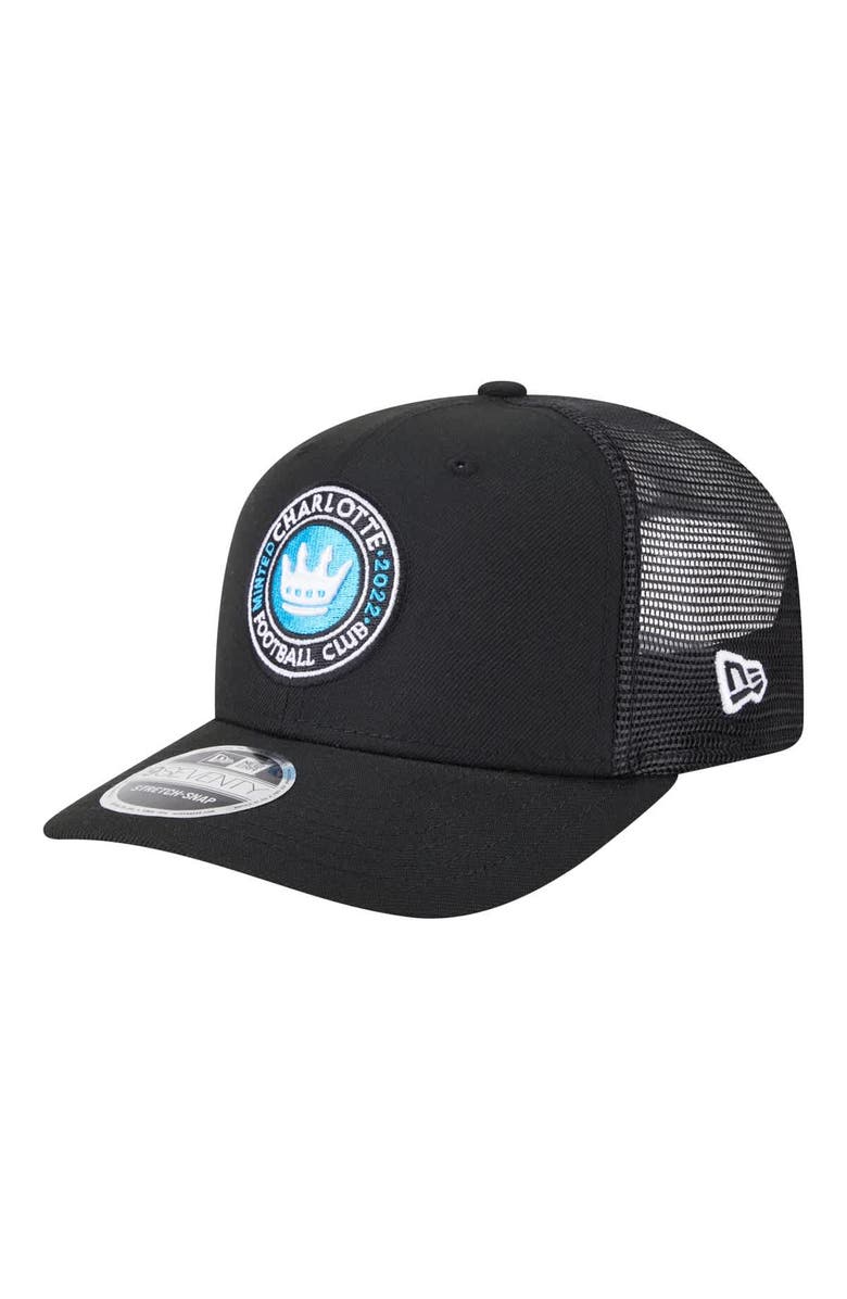New Era Men's New Era Black Charlotte FC Jersey Hook 9SEVENTY Adjustable Hat, Main, color, Black