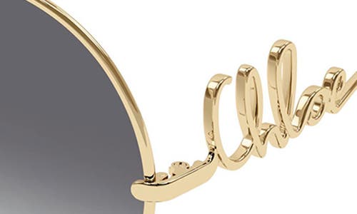 Chloé Gold-gold-grey Metal Sunglasses In Gray