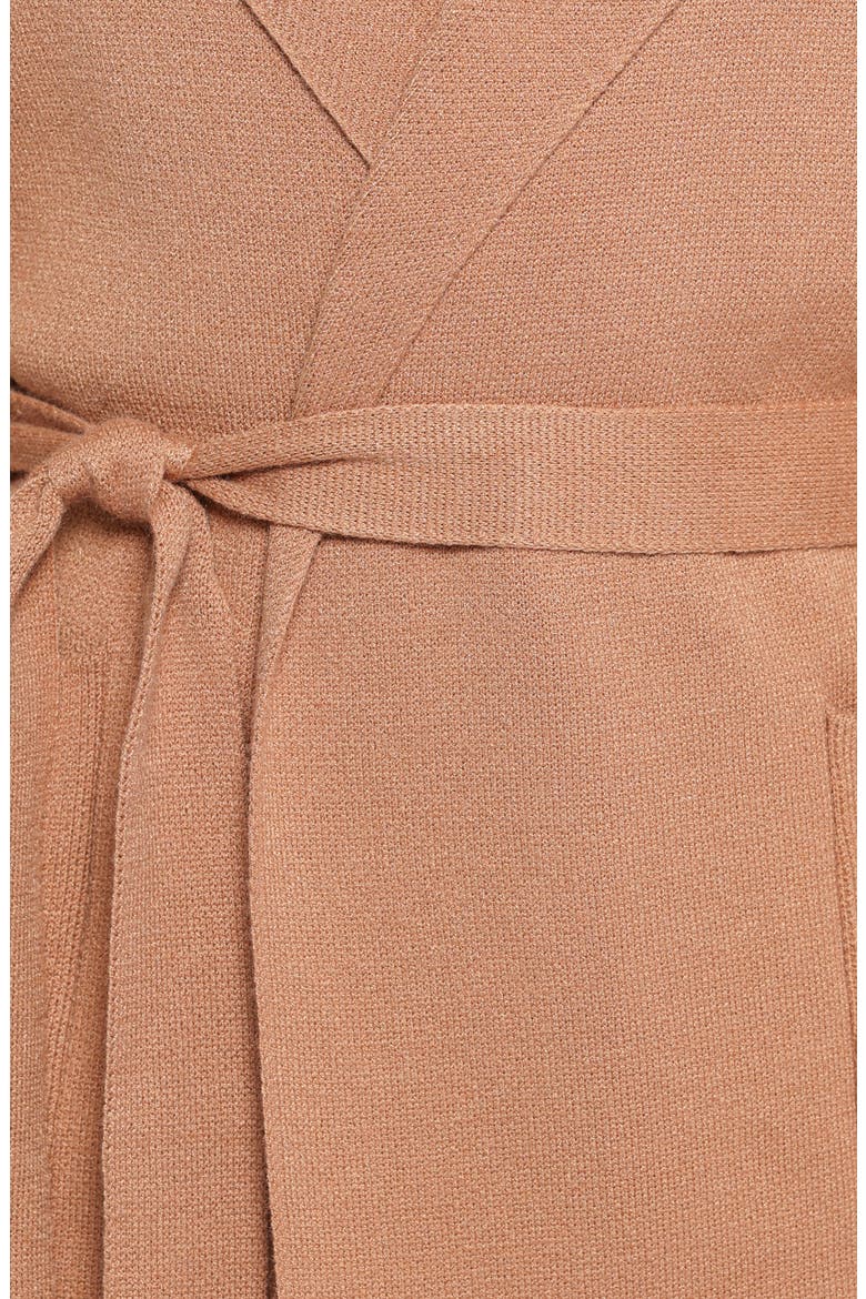 Corio Tie Waist Coatigan, Alternate, color, TAN