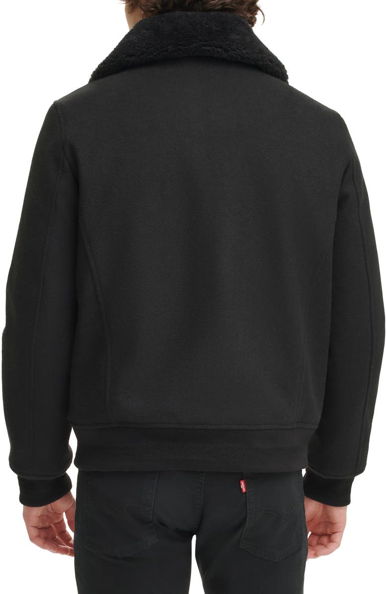 Tommy Hilfiger Fleece Collared Jacket, Alternate, color, Black