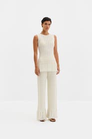 Malina Amal Knitted Fringe Top
