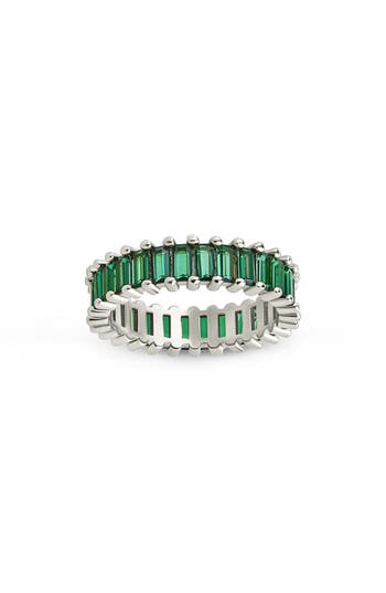 Sterling Forever Caroline Rainbow Cubic Zirconia Eternity Ring