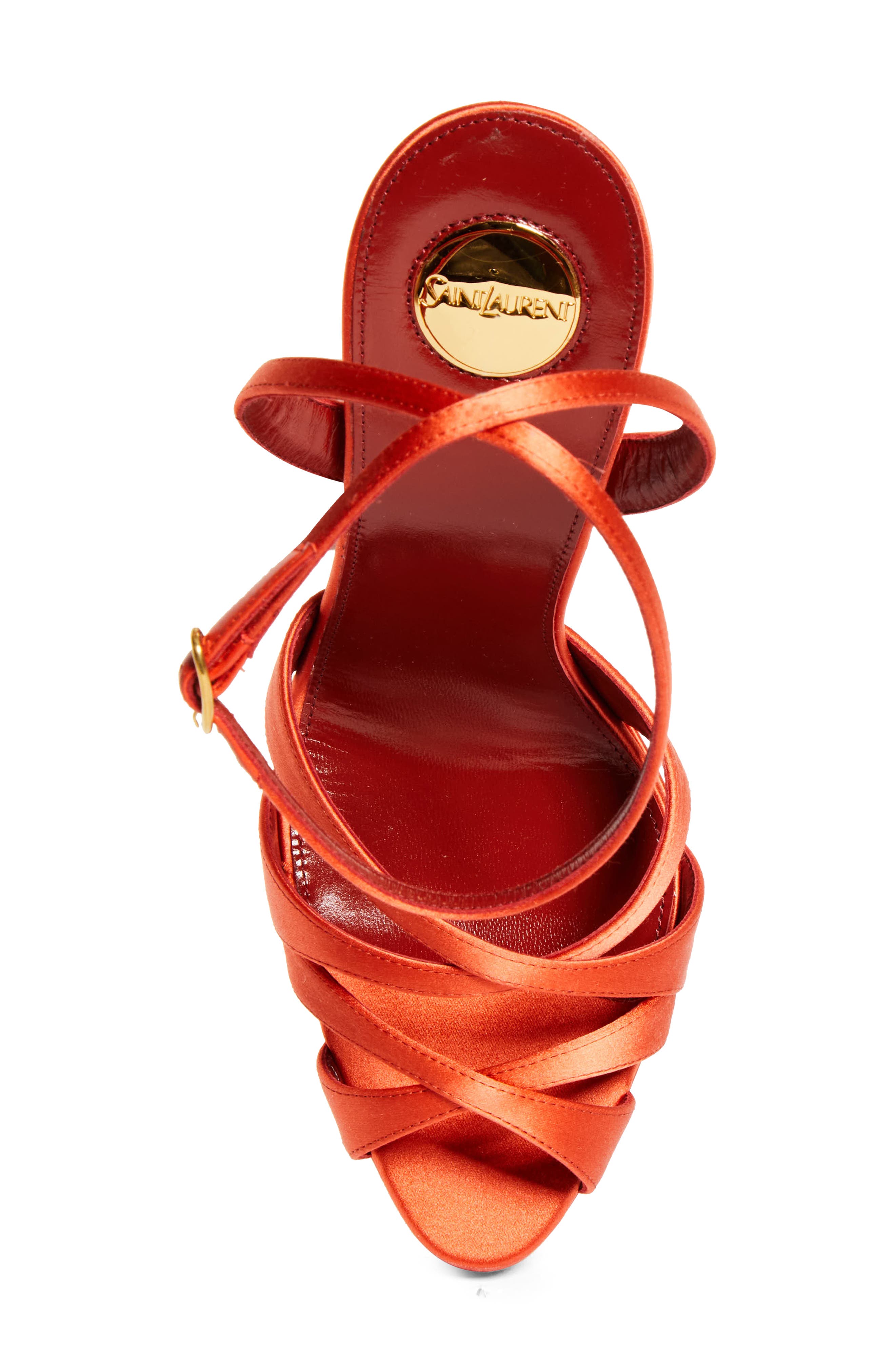 Chandelle Ankle Strap Platform Sandal, Alternate, color, ORANGE