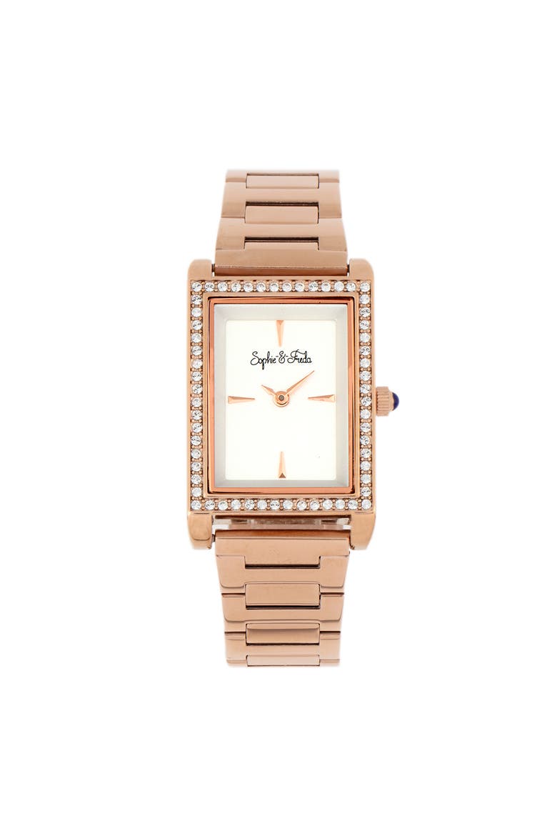 Wilmington Bracelet Watch w/ Swarovski Crystals, Main, color, Rose Gold