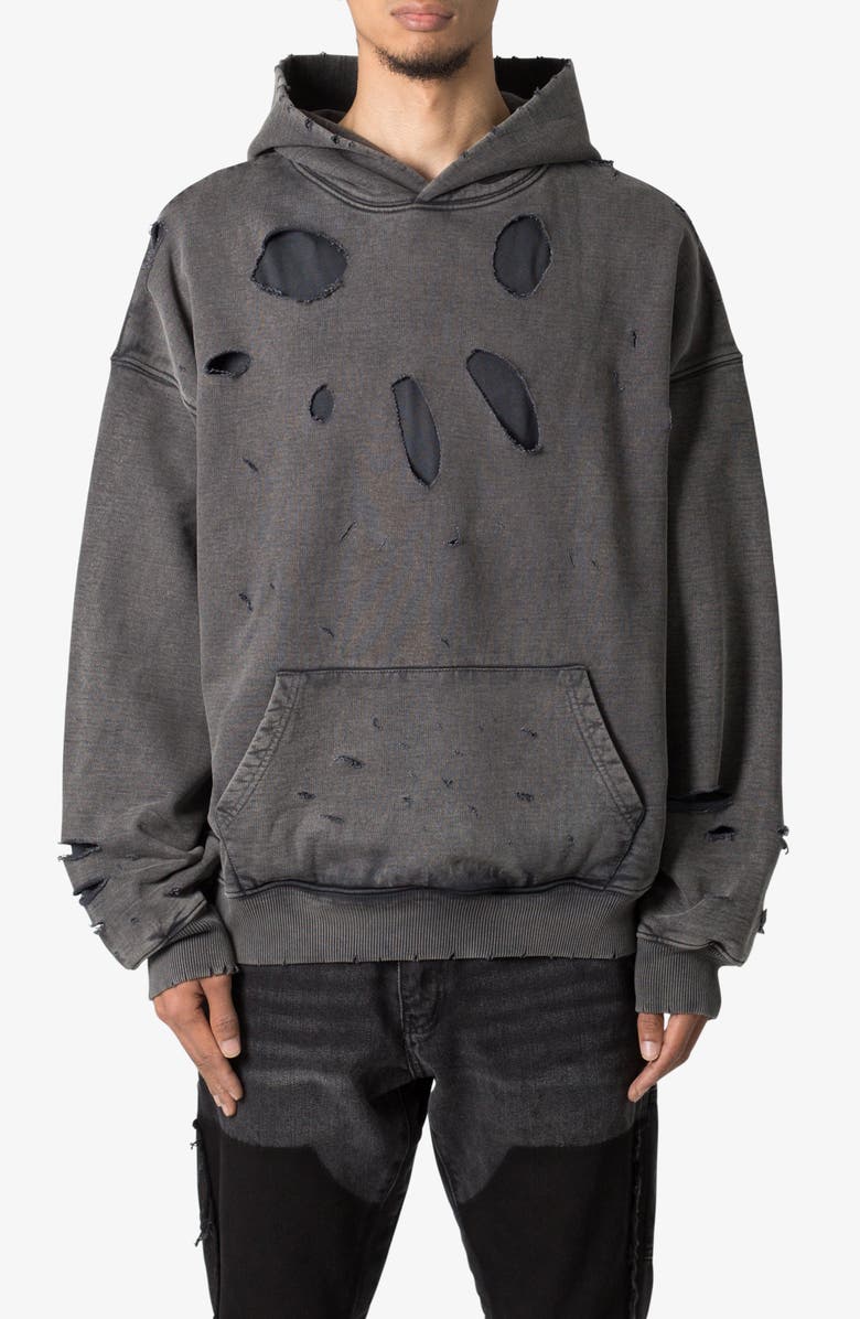 mnml Breeze Destroyed Cotton Hoodie, Main, color, 