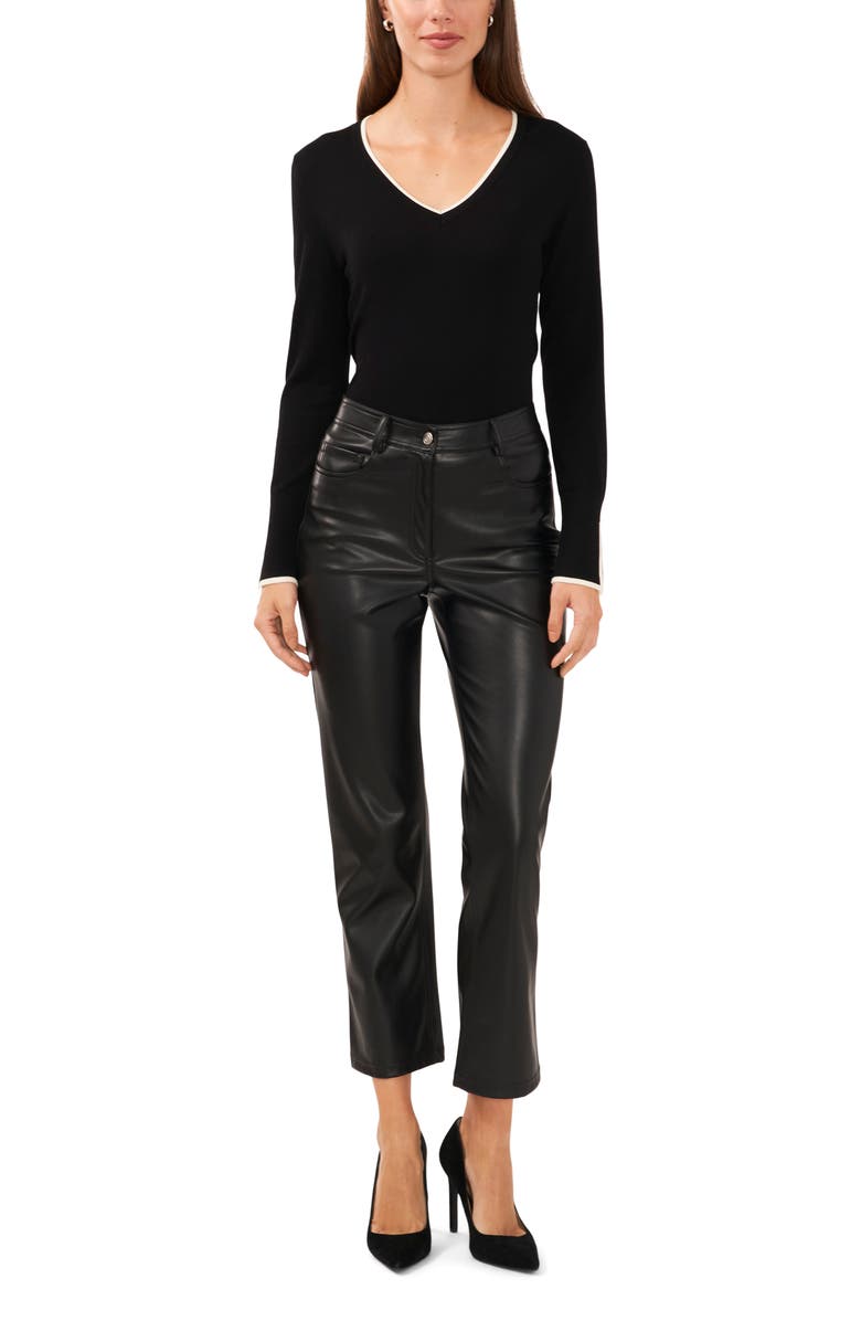 Halogen<sup>®</sup> Contrast Trim Sweater, Alternate, color,