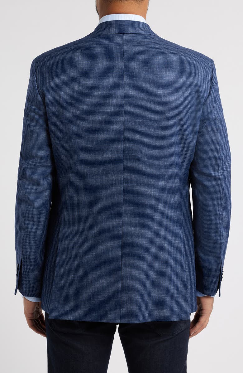 Peter Millar Flynn Classic Fit Blue Microcheck Wool Sport Coat, Alternate, color, Medium Blue