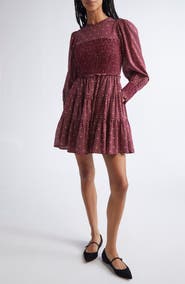MILLE Maeve Scarf Print Long Sleeve Cotton Dress