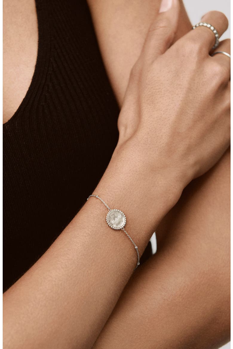 Deia Beaded Pendant Bracelet, Alternate, color, SILVER