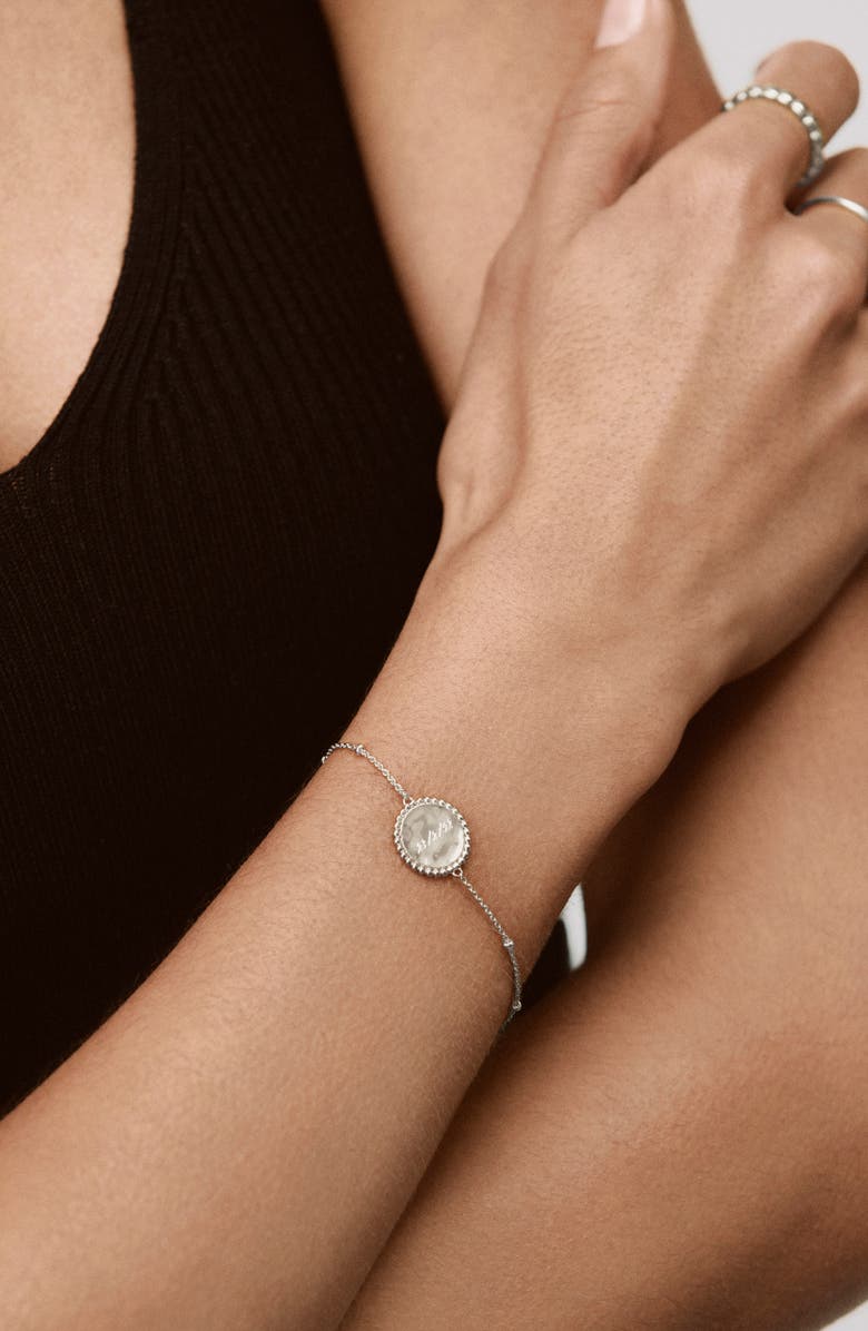 Monica Vinader Deia Beaded Pendant Bracelet, Alternate, color, Sterling Silver