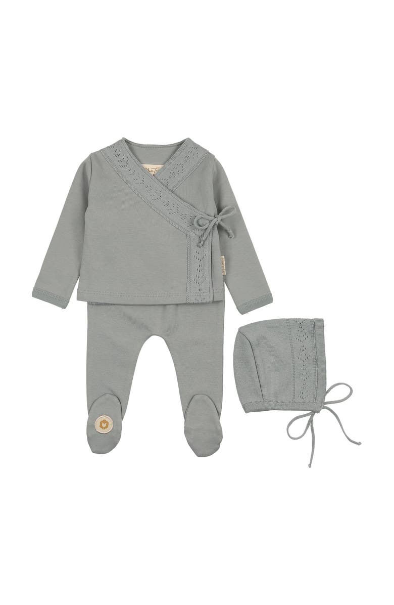 Mon Tresor Bebe Pointelle Twist Ensemble Gift Set, Alternate, color, 