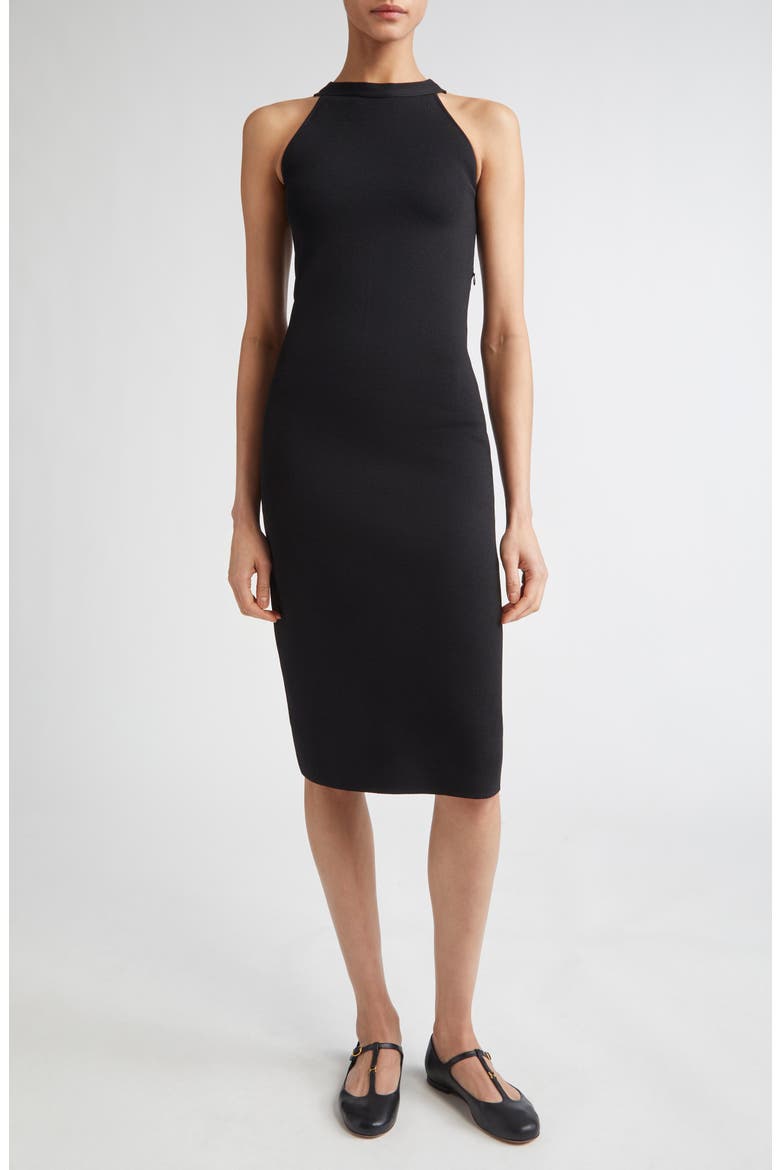 Pirenei Racerback Dress, Main, color, BLACK