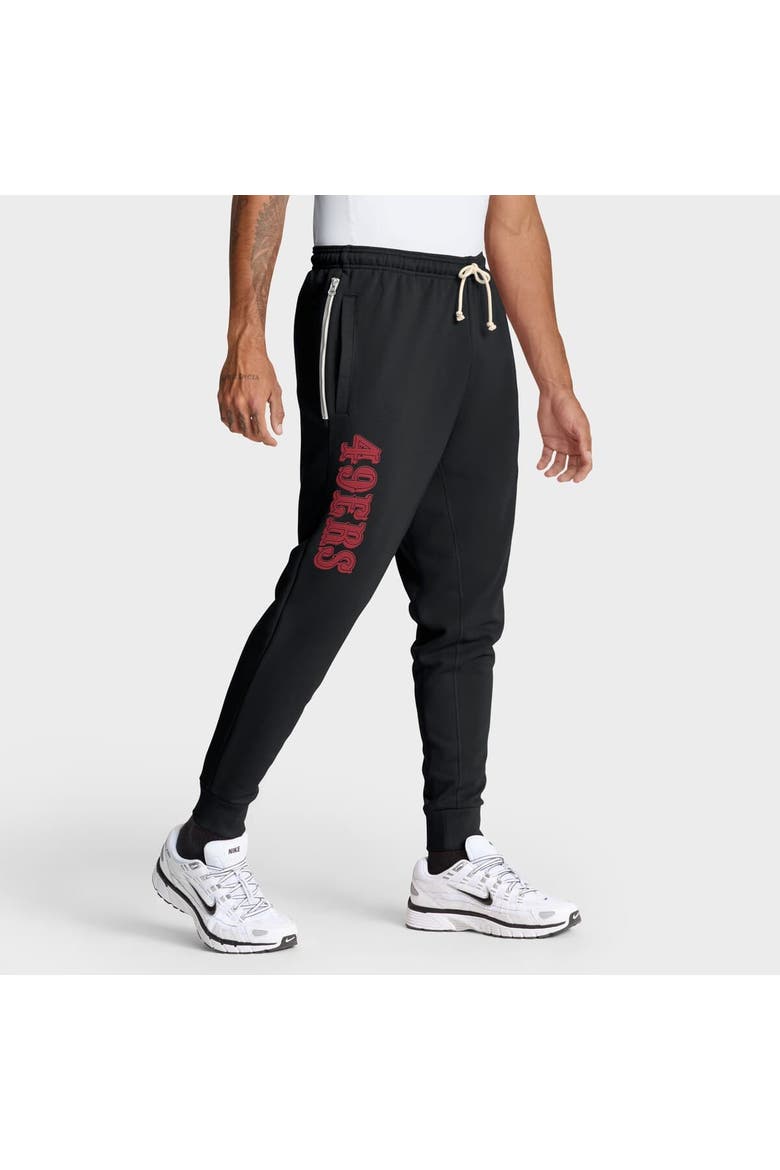 Men's Nike Black San Francisco 49ers Sideline Standard Issue Ground Game Dri-FIT Taper Pants, Main, color, Black