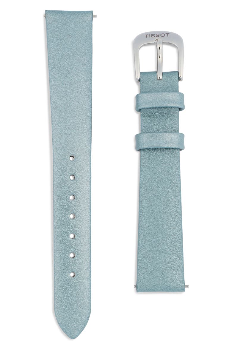 Odaci-T Leather Strap Watch, 33mm, Alternate, color, SILVER