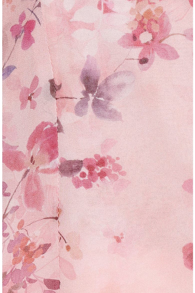 Xandra Floral Ruffle Georgette Top, Alternate, color, PINK FLORAL