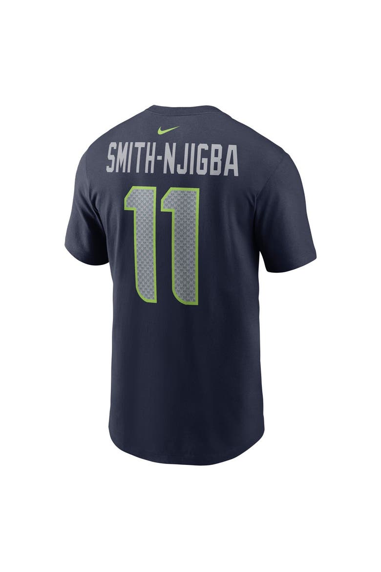 Men's Nike Jaxon Smith-Njigba Navy Seattle Seahawks 2023 NFL Draft First Round Pick Player Name & Number T-Shirt, Alternate, color, Navy