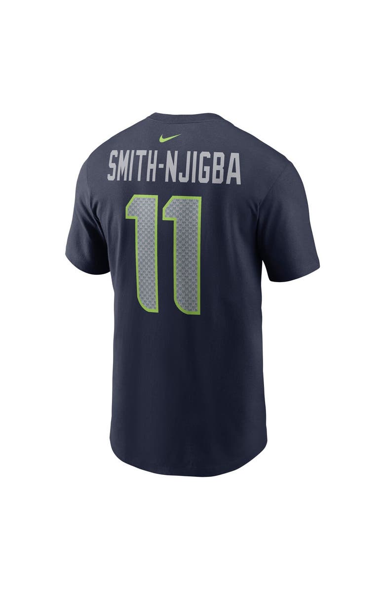 Nike Men's Nike Jaxon Smith-Njigba Navy Seattle Seahawks 2023 NFL Draft First Round Pick Player Name & Number T-Shirt, Alternate, color, Navy