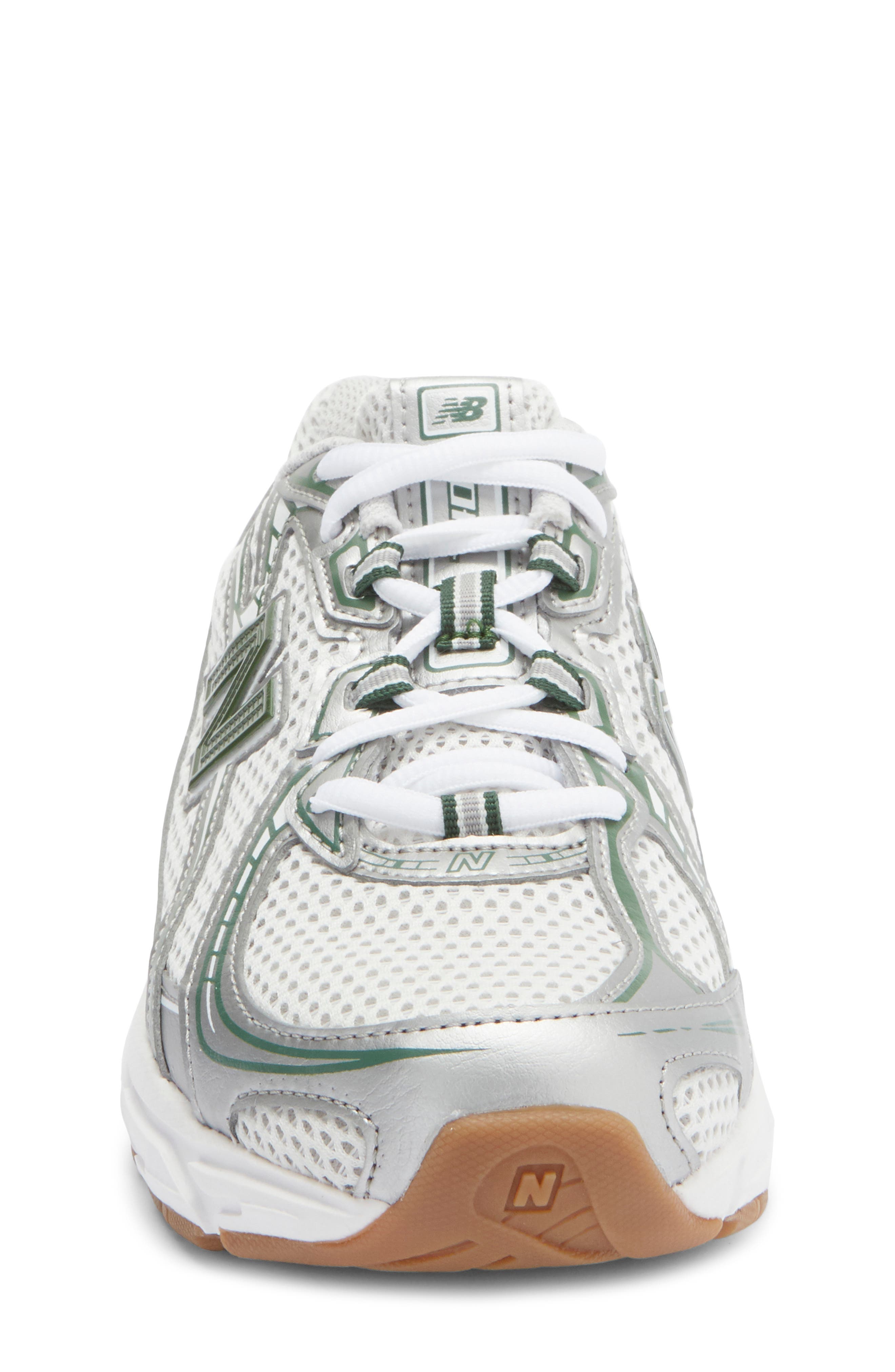New Balance Kids' 740 Sneaker, Alternate, color, Silver Metallic/ Alpine Green