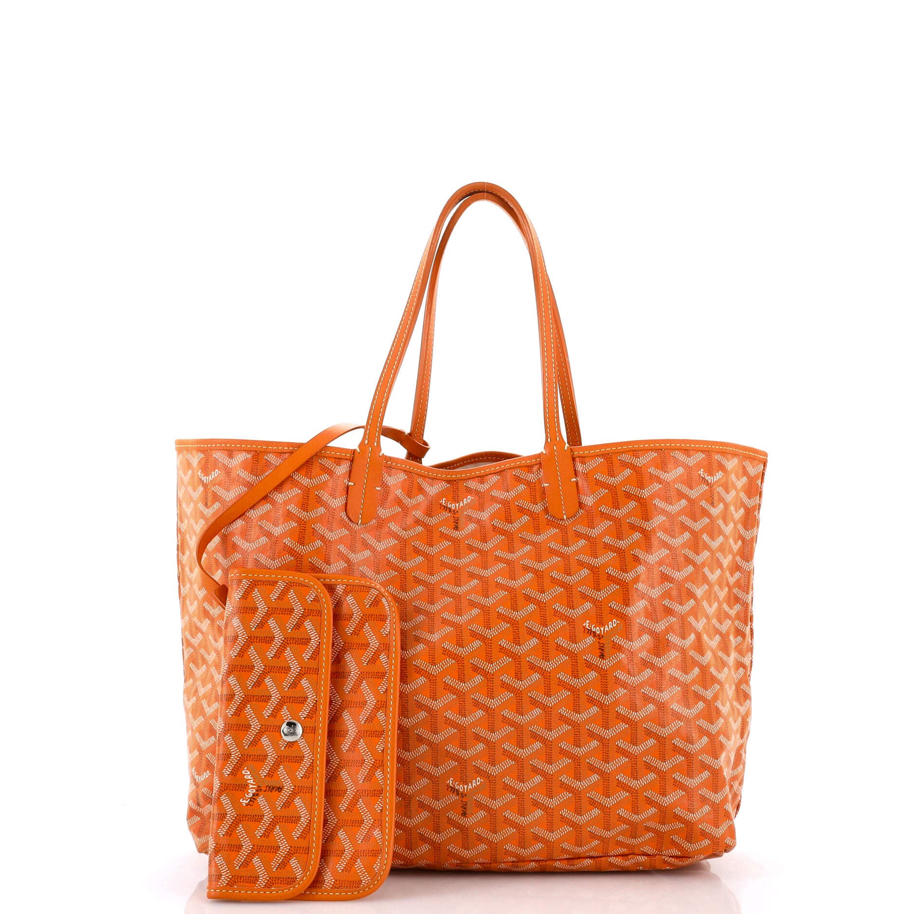 Pre-Owned Goyard Saint Louis Tote Coated Canvas PM, Alternate, color, Orange
